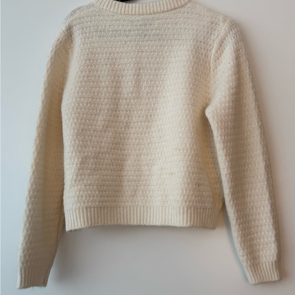 Classic Cream Knit Cardigan with Gold Buttons - Size XL - Picture 5 of 5